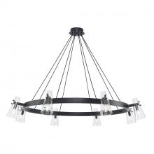 Trans Globe 11678 BK - 8LT CHAND-CLR CONE GLASS SHAPE
